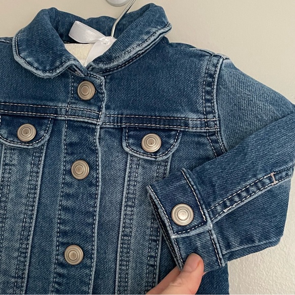 First Impressions Denim blue jacket, size 3-6m - Picture 2 of 5